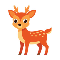 Adorable Cartoon Deer Baby Standing, Wildlife Art and Design for Kids