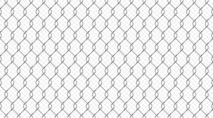 Fototapeta premium Metal fence rabitz mesh steel wire grid