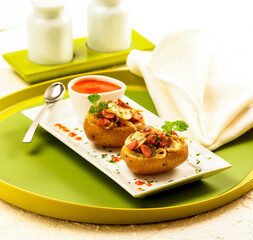 patatas rellenas de champiñones 