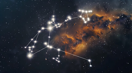 Image of sagittarius star sign with glowing stars