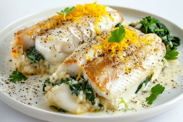 Elegant Baked Flounder with Creamy Spinach and Garlic Stuffing