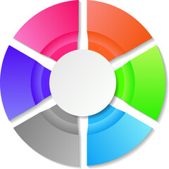 Obraz premium vector infographic circle divided into sectors. pie chart