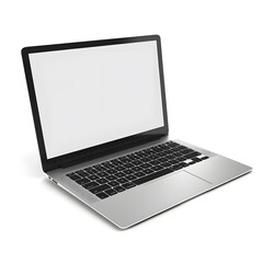 Laptop mock up isolated on white background