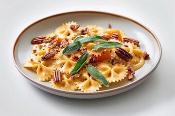 Baked Butternut Four Cheese Pasta with Crispy Sage and Pecans
