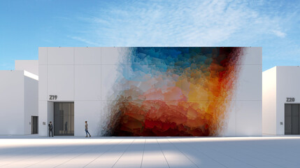 Ready Wall Mural Facade Design Setup 3D model  © zdesignworks