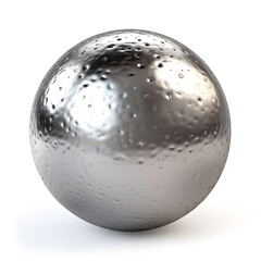 Metal sphere isolated on white background