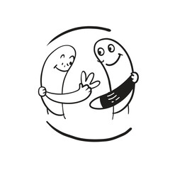 Amistad vector illustration eps 10