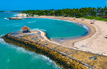 Fototapeta premium View of Nusa Dua beach in southern Bali, Indonesia