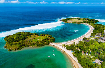 View of Nusa Dua beach in southern Bali, Indonesia