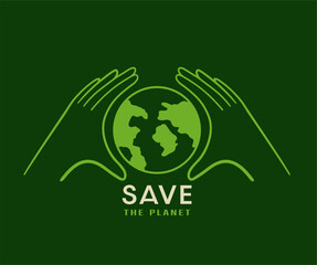 Save the planet, World Environment concept, Environment day, World map