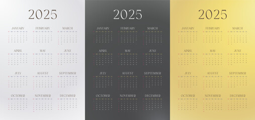Calendar 2025, Calendar 2025 Week Starts Sunday Business Design Planner Template.
