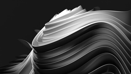 A black and white image of a spiral with a white background