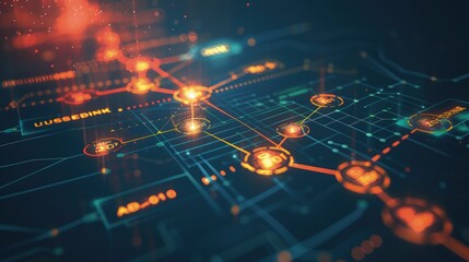An elegant and modern wallpaper showing a stylized digital timeline, with nodes representing key business milestones, ideal for historical business presentations.