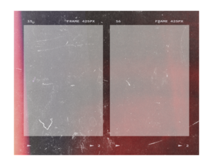 Film frame photo strip high-resolution blank filter. 35mm scan template texture effect. Trendy editable camera roll social stories design. Isolated vintage analog cinema empty scratches mockup.