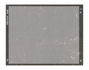 Fototapeta premium Film frame photo strip high-resolution blank filter. 35mm scan template texture effect. Trendy editable camera roll social stories design. Isolated vintage analog cinema empty scratches mockup.