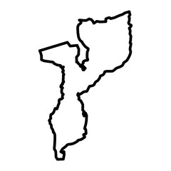 Mozambique Map Icon, Great for Geography and Cultural Designs