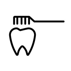 Tooth Cleaning Icon, Perfect for Dental and Hygiene Graphics