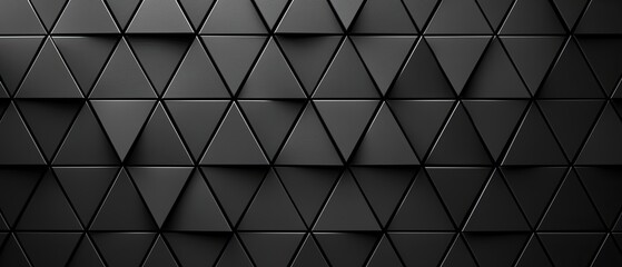 Fototapeta premium Minimalist geometric background with white triangles on a black backdrop