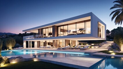 Fototapeta premium swimming pool at night
