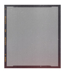 Fototapeta premium Film frame photo strip high-resolution blank filter. 35mm scan template texture effect. Trendy editable camera roll social stories design. Isolated vintage analog cinema empty scratches mockup.