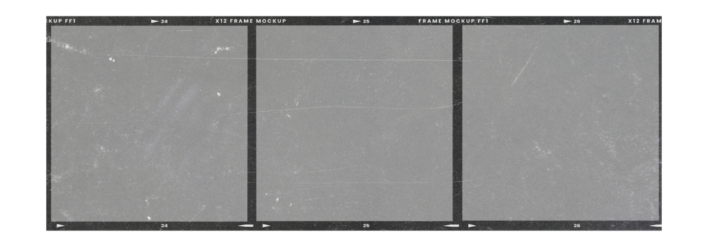 Film frame photo strip high-resolution blank filter. 35mm scan template texture effect. Trendy editable camera roll social stories design. Isolated vintage analog cinema empty scratches mockup.