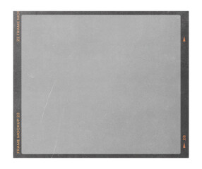 Film frame photo strip high-resolution blank filter. 35mm scan template texture effect. Trendy editable camera roll social stories design. Isolated vintage analog cinema empty scratches mockup.