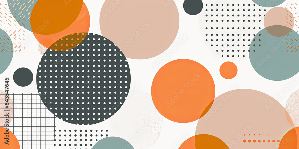 Poster circles seamless pattern. vector illustration. background with circles.