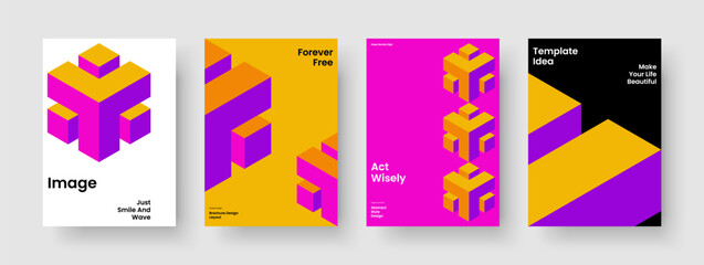 Fototapeta premium Abstract Brochure Design. Isolated Banner Template. Geometric Book Cover Layout. Report. Background. Flyer. Business Presentation. Poster. Leaflet. Catalog. Handbill. Portfolio. Magazine. Pamphlet