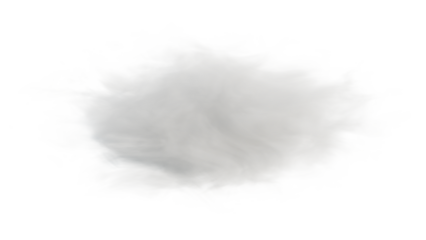 4K Res Realistic Volumetric Cloud Shape Isolated on Transparent Background | Smoke Texture