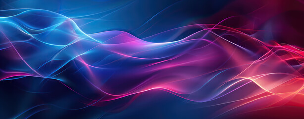 Abstract futuristic background with purple and blue glowing neon moving speed wave lines and bokeh lights. Data transfer concept. Digital wallpaper.