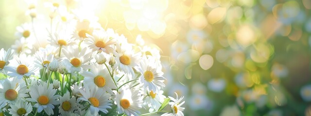 a vase with beautiful daisies. Selective focus