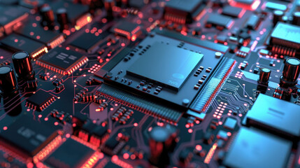 Fototapeta premium microchip background ultra modern 4