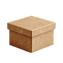 Cardboard Box isolated on transparent background.