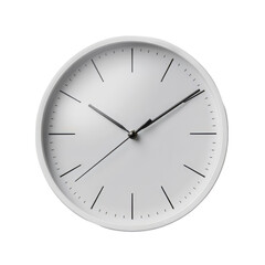 White Clock Face with Black Hands