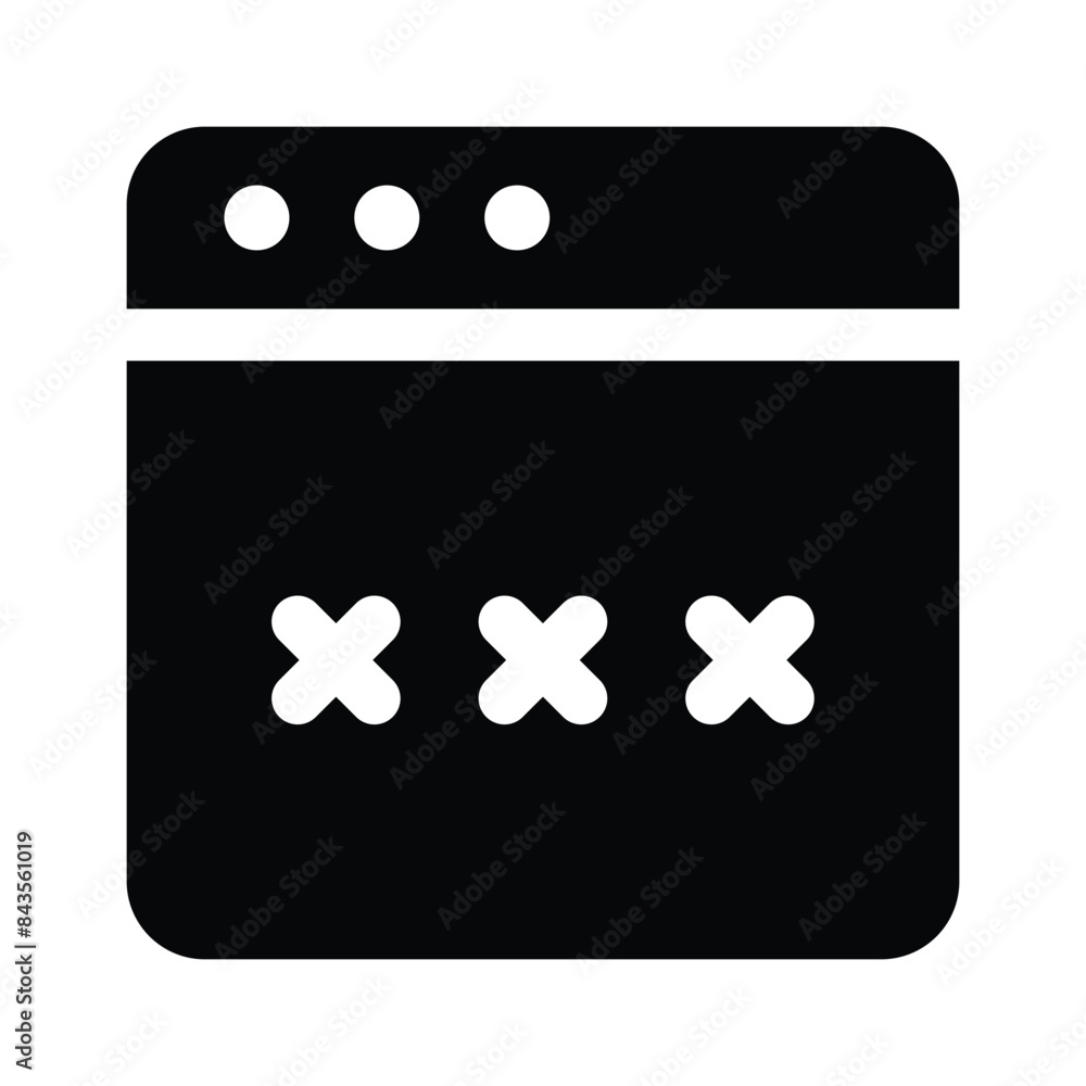 Wall mural grab this amazing icon of website password in editable style