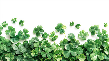 Fototapeta premium Four leaf clover for St. Patrick's Day , postcards .