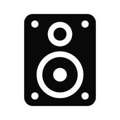 Audio speaker vector design in in trendy style, isolated on white background