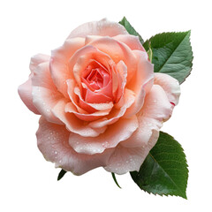 Pink Rose with Water Droplets