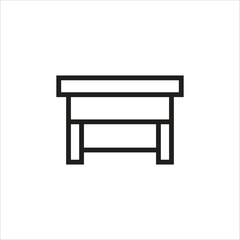 school table vector icon line template