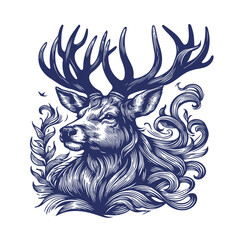 deer vector,  deer silhouette,  deer illustration