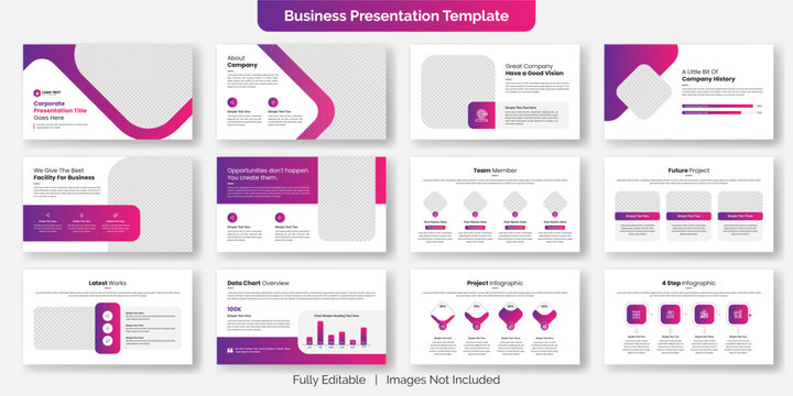 Creative business PowerPoint presentation slides template design. Use for modern keynote presentation background, brochure design, website slider, landing page, annual report, company profile