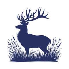 deer vector,  deer silhouette,  deer illustration
