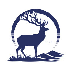 deer vector,  deer silhouette,  deer illustration