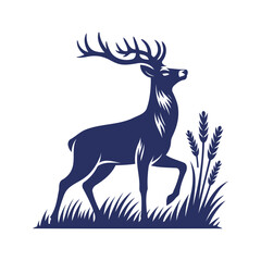 deer vector,  deer silhouette,  deer illustration