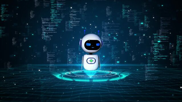 Chat with AI Technology Innovation concept or Artificial Intelligence data processing Ai chatbot and machine learning technology. Deep Learning, Machine Learning