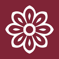 Floral icon vector, nature badge