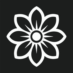 Floral icon vector, nature badge