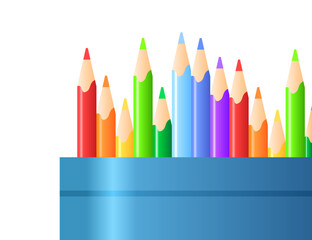 Pencils Icon. Box of pencils icon. Flat style. Vector icons.