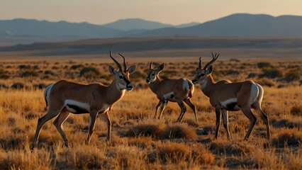 Naklejka premium Harmony in the Wild: Grant's Gazelles in Their Element