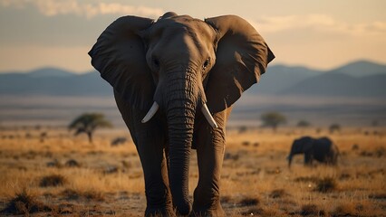 Obraz premium The Majestic Elephant in Africa